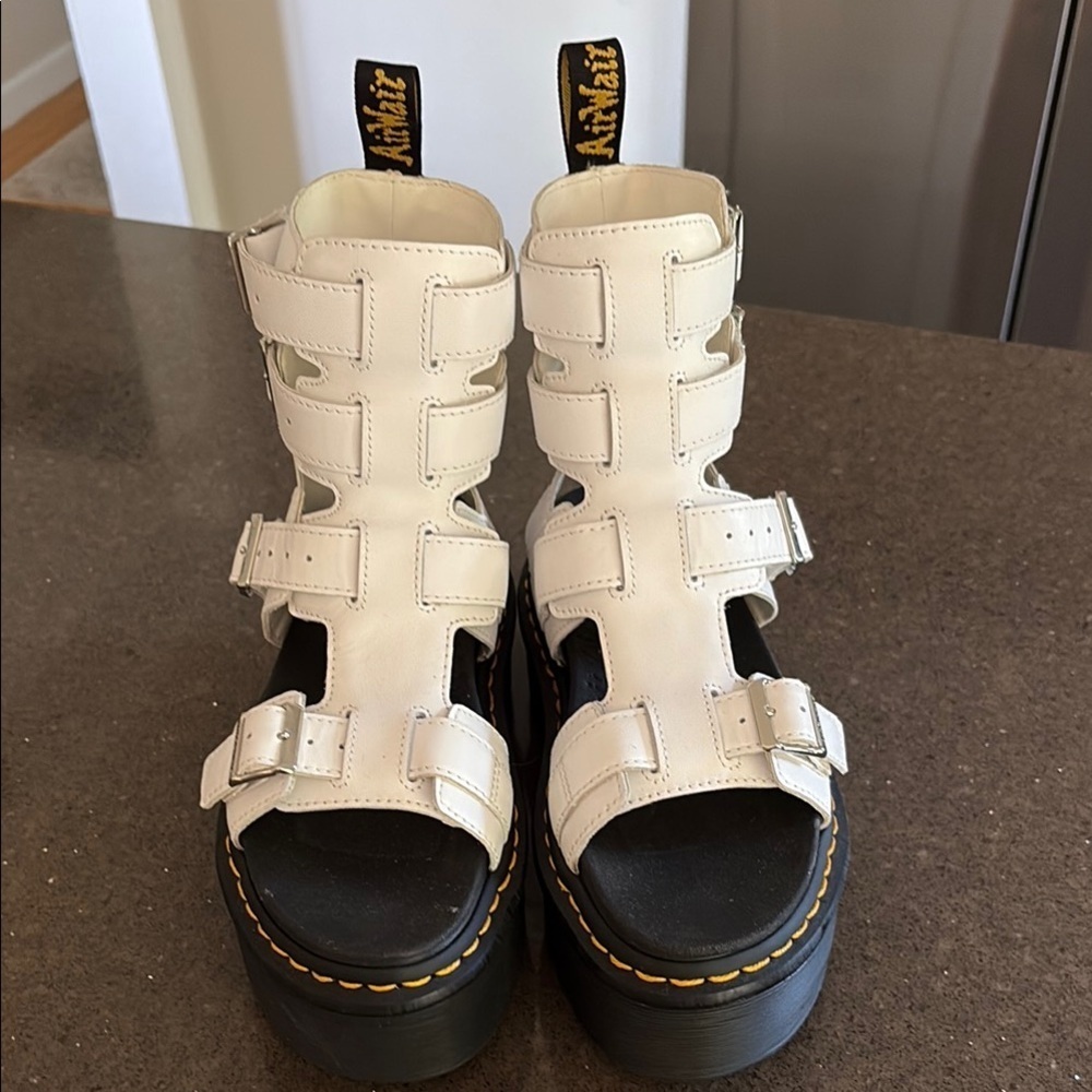 Dr.Martens Giavanna Leather Platform Sandals 7 - Picture 3 of 15